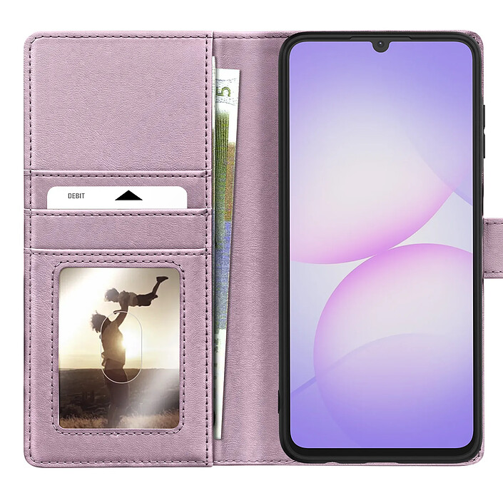 Mayaxess Étui Portefeuille 2 en 1 pour Galaxy A07 avec Coque Détachable Rose champagne pas cher