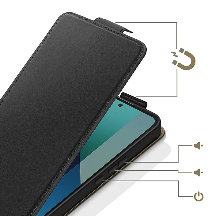 Avis Avizar Étui à Clapet Vertical Magnétique pour Redmi Note 13 4G avec Porte-carte