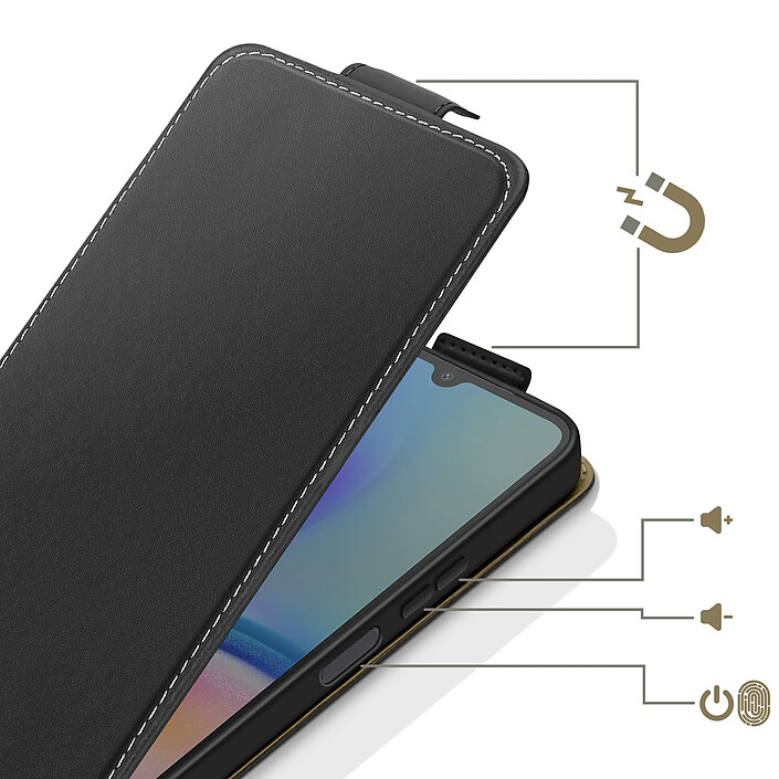 Avis Avizar Étui à Clapet Vertical Magnétique pour Galaxy A05s avec Porte-carte Intégré