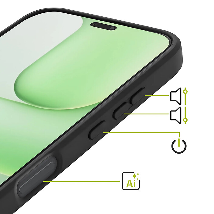 Acheter Mayaxess Coque pour Honor 600 Lite avec Cache Caméra Coulissante et Bague Magnétique Bleu nuit