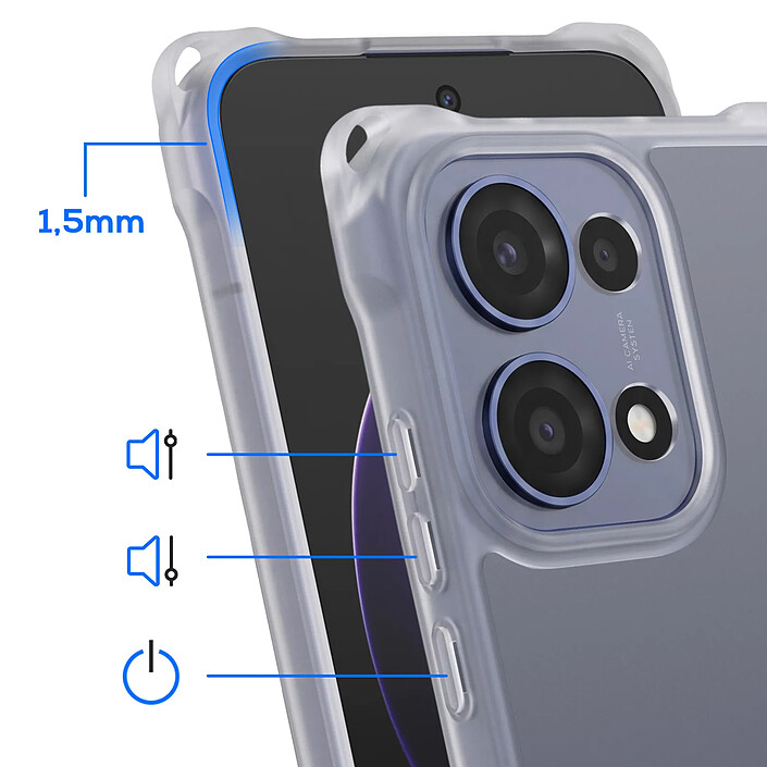 Avis Avizar Coque pour Oppo Reno 13 Antichoc avec Contour Givré