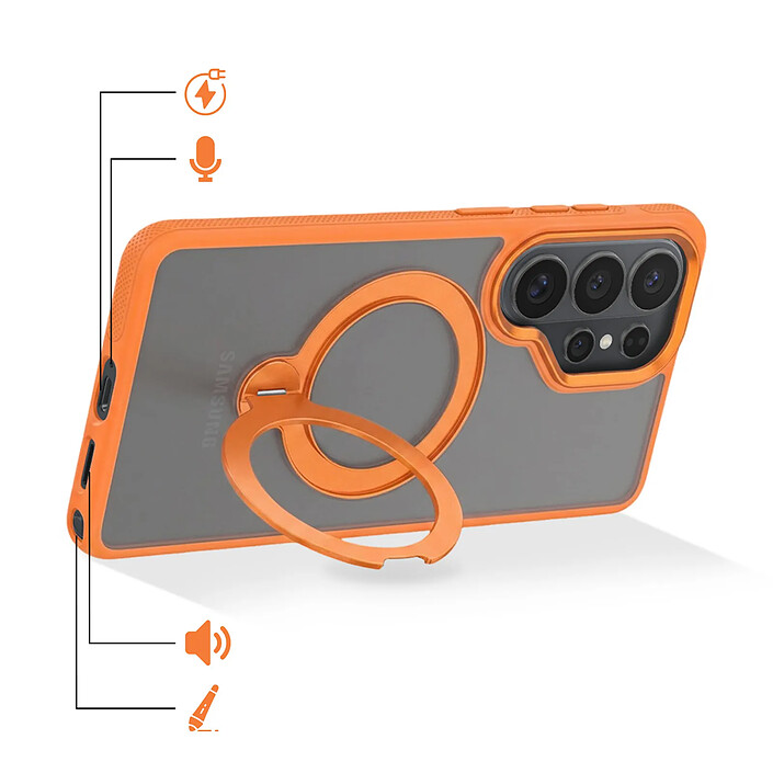 Acheter Avizar Coque Magnétique pour Galaxy S26 Ultra Antichoc avec Anneau Rotatif 360°