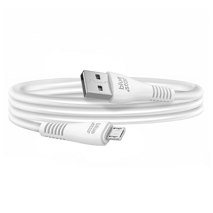 Blue Star Câble Micro-USB vers USB-A 2A en Nylon Tressé 1.2m Noir