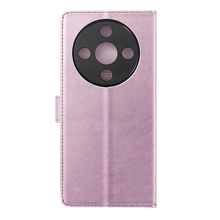 Mayaxess Étui Portefeuille 2 en 1 pour Honor Magic 8 Lite avec Coque Détachable Rose champagne