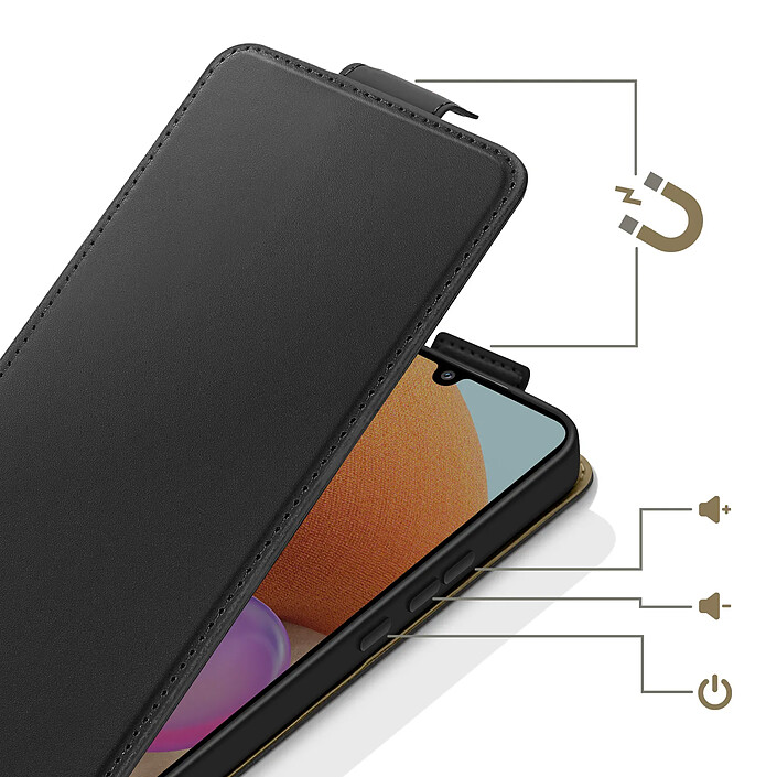 Avis Avizar Étui à Clapet Vertical Magnétique pour Galaxy A32 4G avec Porte-carte