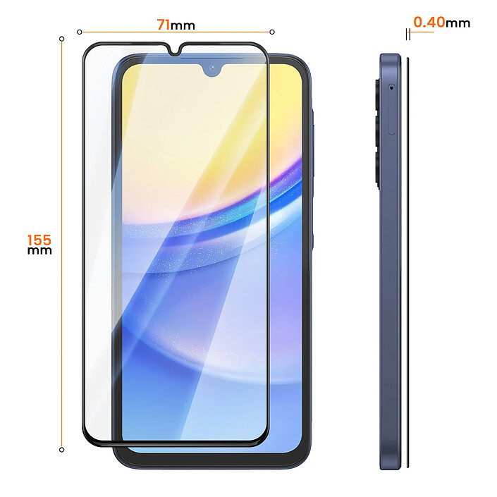 Avizar Protection d'Écran pour Galaxy A15 en Verre Trempé 0.40mm Haute Résistance pas cher