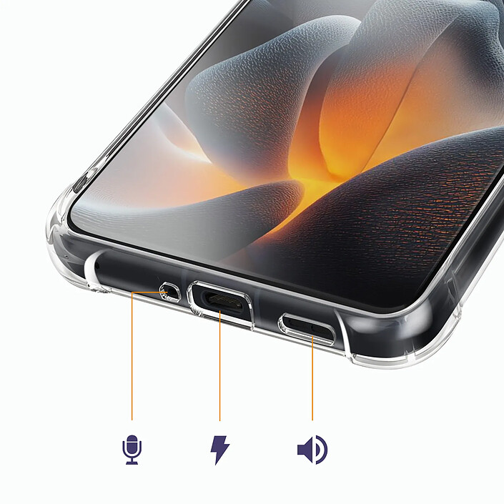 iMak Coque pour Motorola Signature Antichoc en Silicone Compatible avec Charge Qi Transparent pas cher