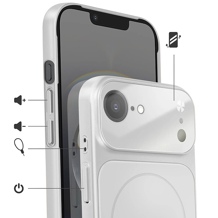 Avis Avizar Coque Magsafe pour iPhone 16e avec Protection Caméra en Verre Trempé