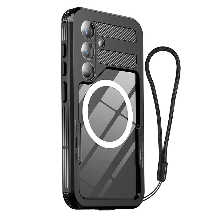 Redpepper Coque MagSafe pour Galaxy S26 Etanche IP68 Antichute 2m avec Cordon Noir