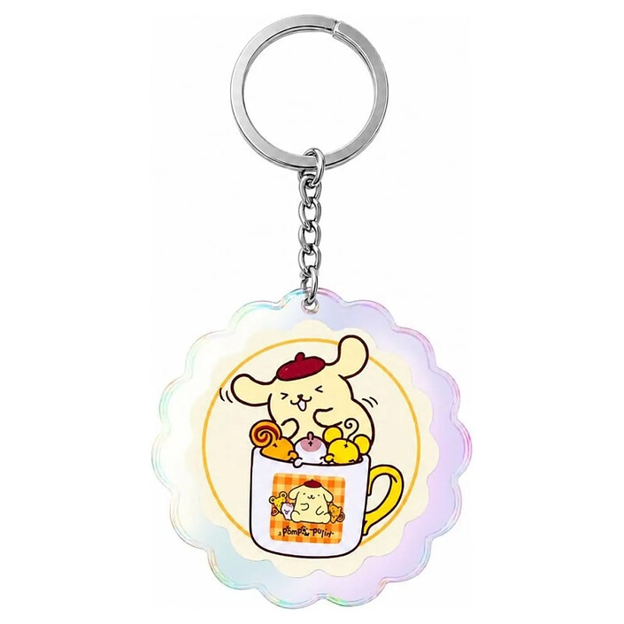 Sanrio - Porte-clés en acrylique Pompompurin 30th Anniversary Squishy Cute Purin 01