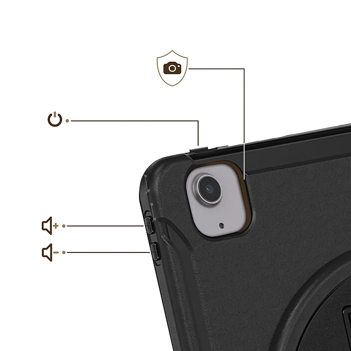 Avis Avizar Coque pour iPad Air 13" M4 Blindée avec Sangle et Béquille de Support Rotative