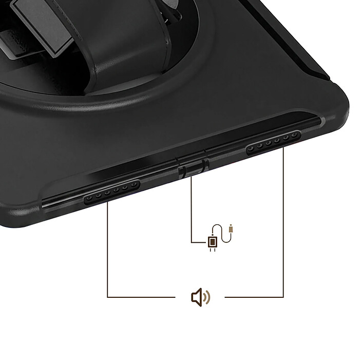 Acheter Avizar Coque pour iPad Air 13" M4 Blindée avec Sangle et Béquille de Support Rotative