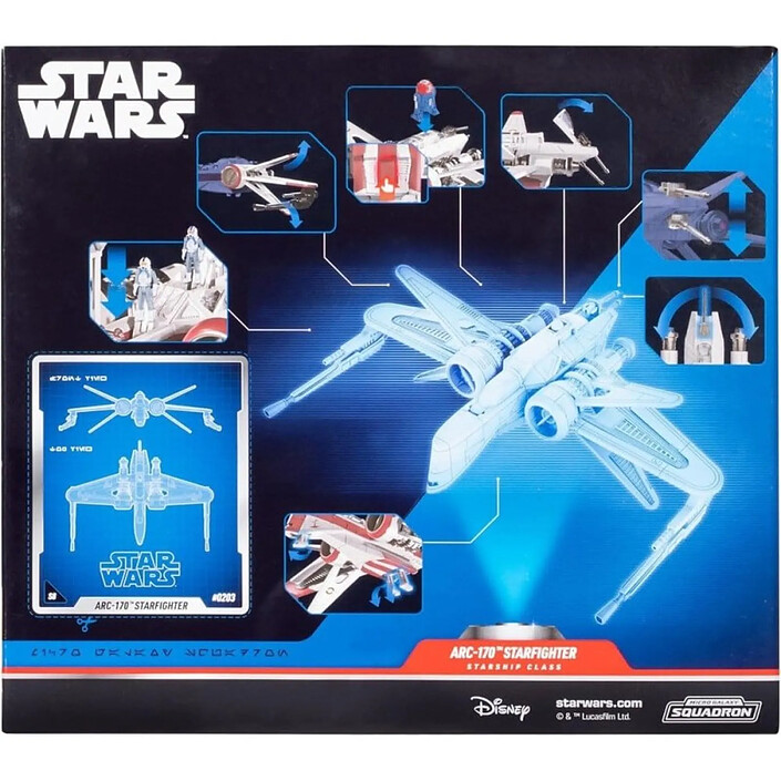 Star Wars - Véhicule de Luxe ARC 170 20 cm (Series 8) pas cher