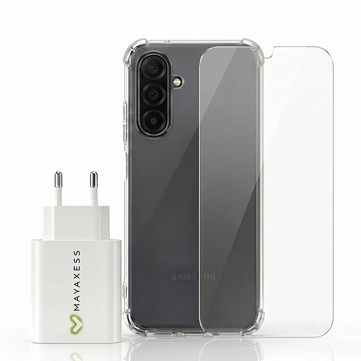 Avizar Pack Accessoires Coque Verre et Chargeur pour Samsung Galaxy A17