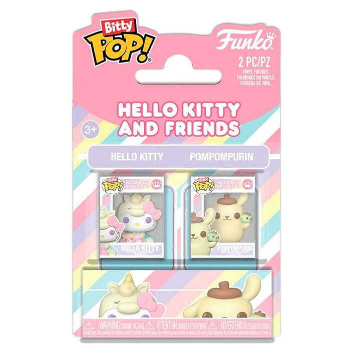Sanrio - Pack 2 figurines Bitty POP! HK & PomPom 2 cm