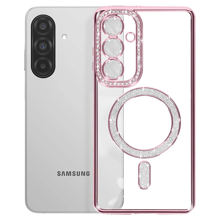 Avizar Coque pour Galaxy A27 Compatible MagSafe avec Contour Strassé
