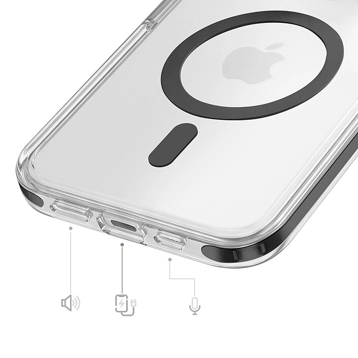 Acheter Zanaé Coque pour iPhone 16e Série Hooke MagSafe avec Cache Caméra Stand Noir