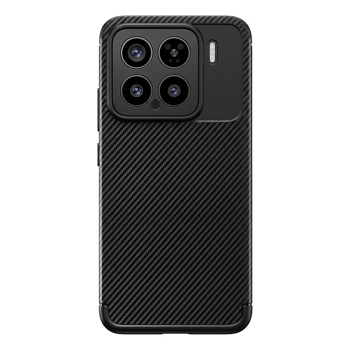 Avizar Coque pour Xiaomi 15 Texturé Effet Carbone en Silicone