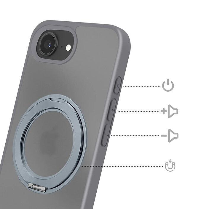 Avis Avizar Coque MagSafe pour iPhone 16e avec Anneau XL de Support Intégré