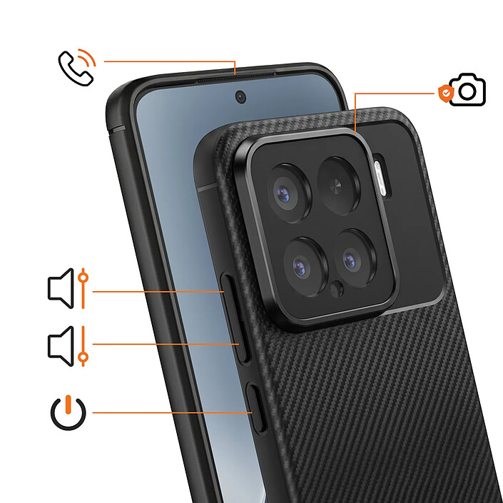 Avis Avizar Coque pour Xiaomi 15 Texturé Effet Carbone en Silicone