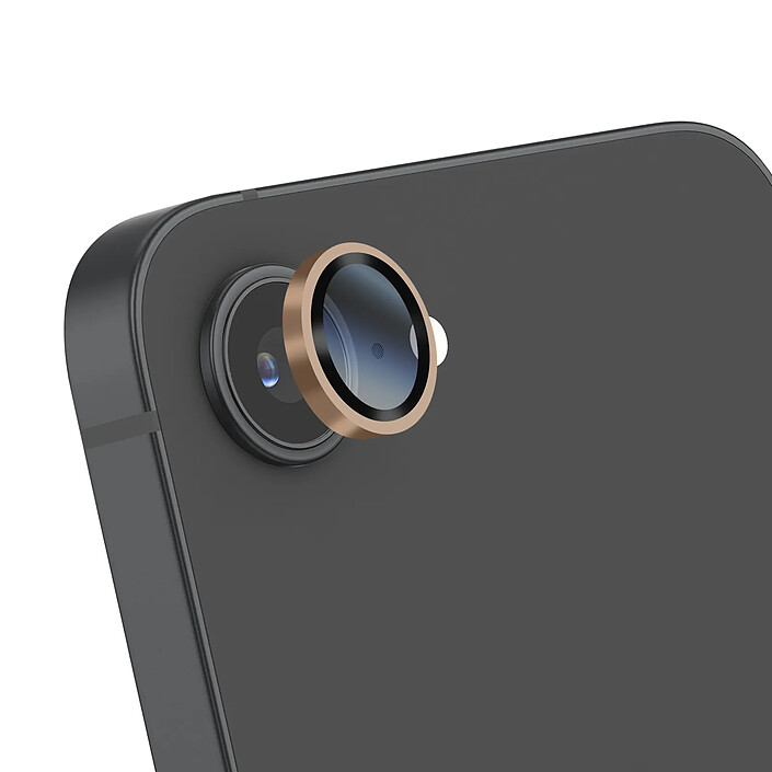 Zanaé Verre Trempé Caméra pour iPhone 16e Antichoc Qualité Photo Inchangée Dorée
