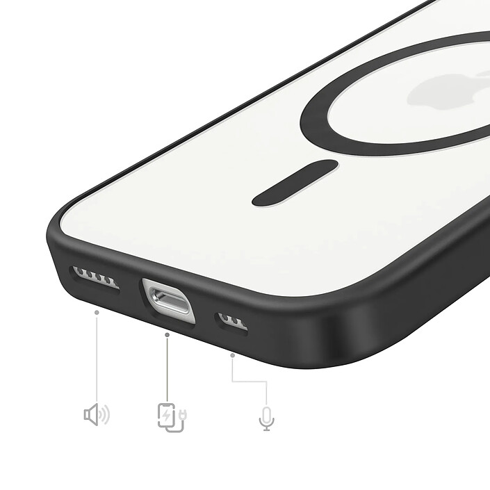 Acheter Zanaé Coque MagSafe pour iPhone 16e avec Contour Souple et Caméra Surélevée Noir