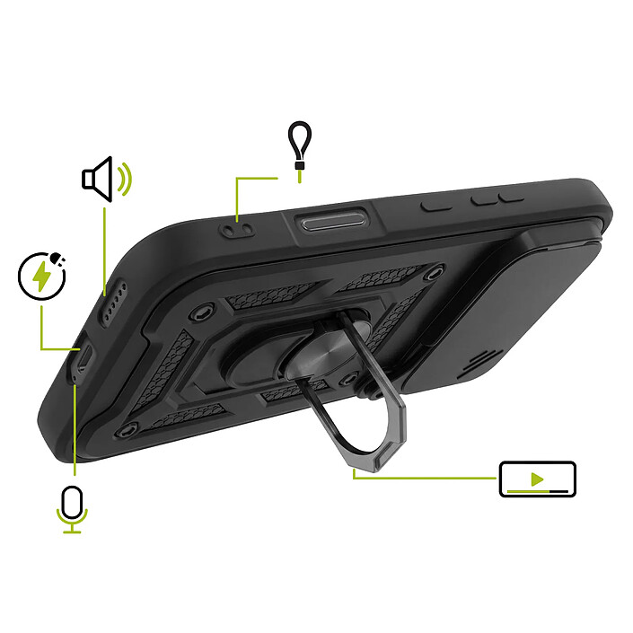 Avis Mayaxess Coque pour Honor 600 Pro avec Cache Caméra Coulissante et Bague Magnétique Noir