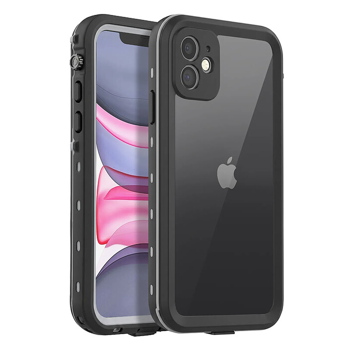 Shellbox Coque Intégrale 360° pour iPhone 11 Étanche IP68 avec Protège Écran Noir