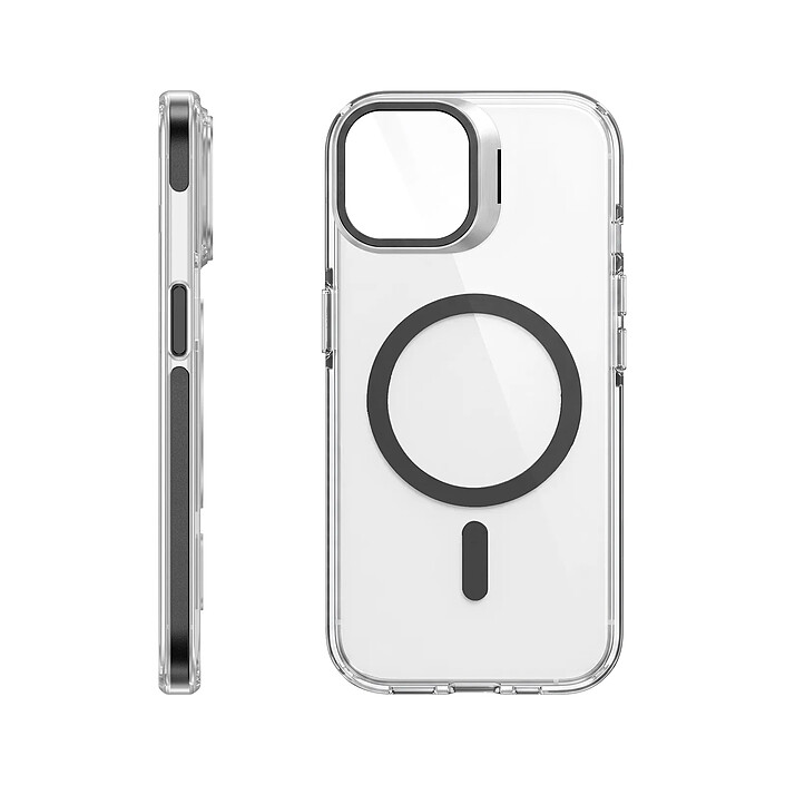 Zanaé Coque pour iPhone 16e Série Hooke MagSafe avec Cache Caméra Stand Noir pas cher