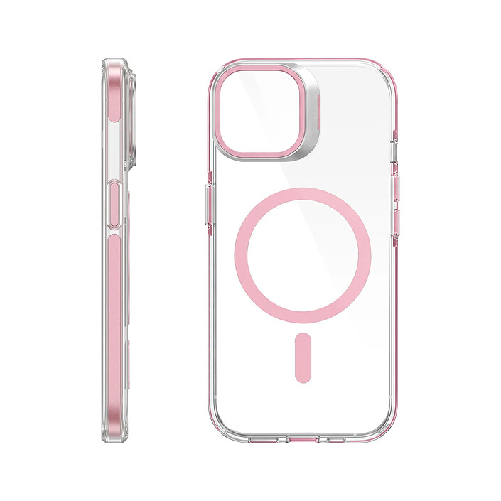 Zanaé Coque pour iPhone 16e Série Hooke MagSafe avec Cache Caméra Stand Rose pas cher