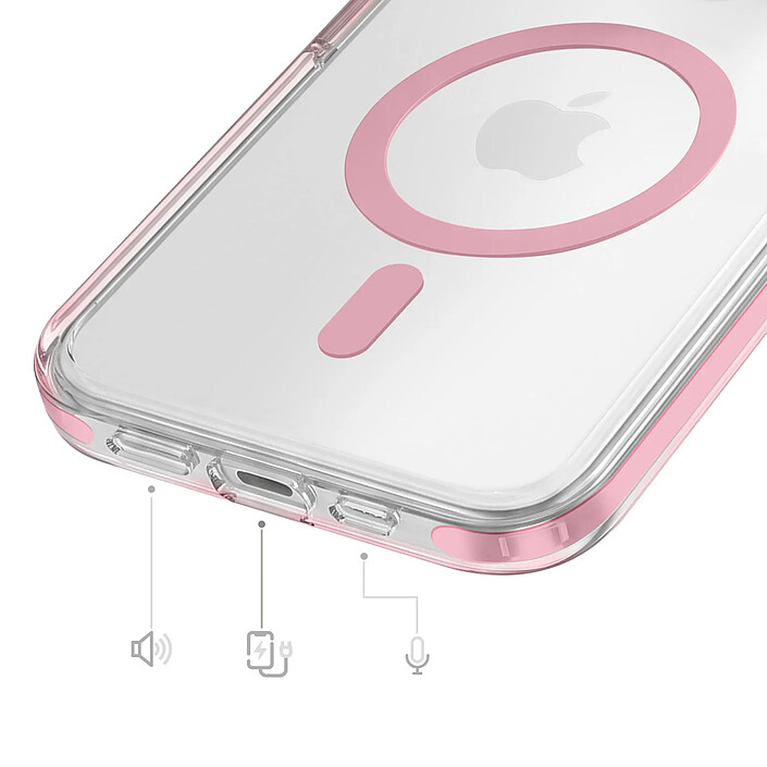 Acheter Zanaé Coque pour iPhone 16e Série Hooke MagSafe avec Cache Caméra Stand Rose