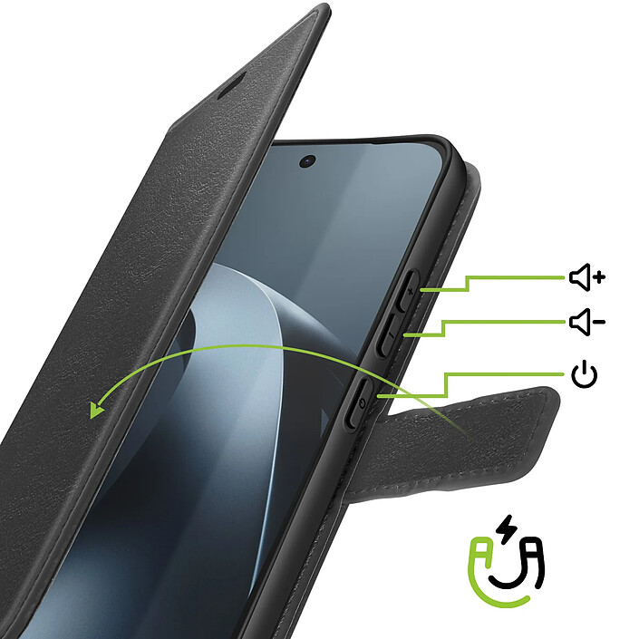 Avis Mayaxess Étui Portefeuille pour Xiaomi 17T avec Dragonne et Fonction Support Noir
