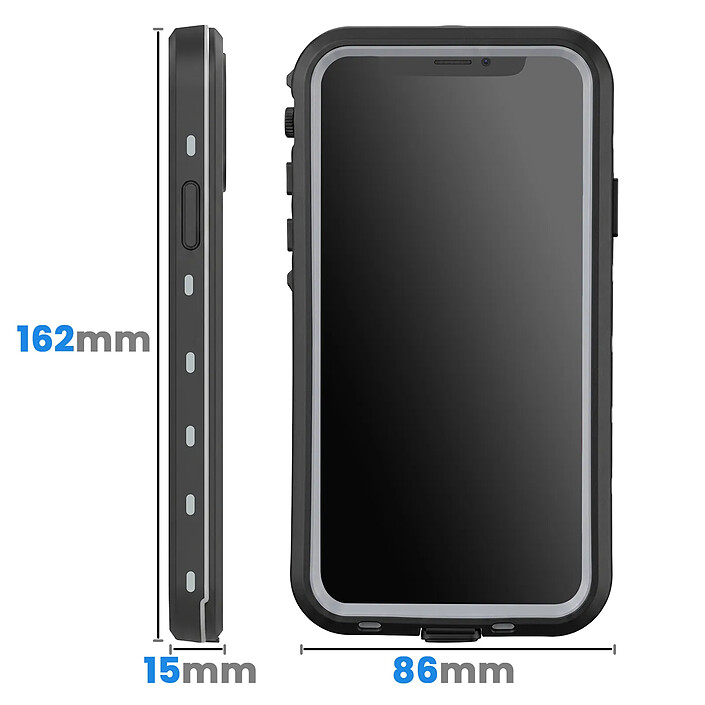 Shellbox Coque Intégrale 360° pour iPhone 11 Étanche IP68 avec Protège Écran Noir pas cher