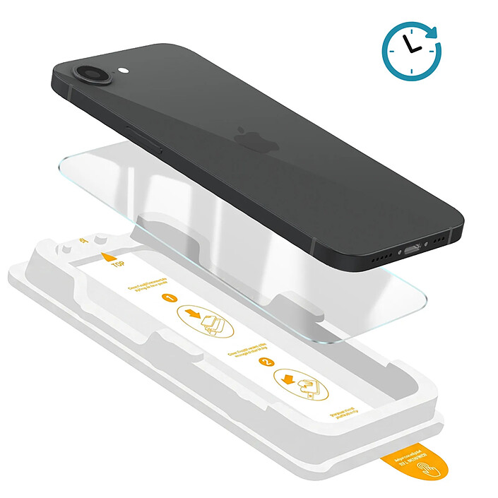 Zanaé Verre Trempé pour iPhone 16e Protection Écran Biseautée 2.5D avec Kit de Pose Transparent pas cher