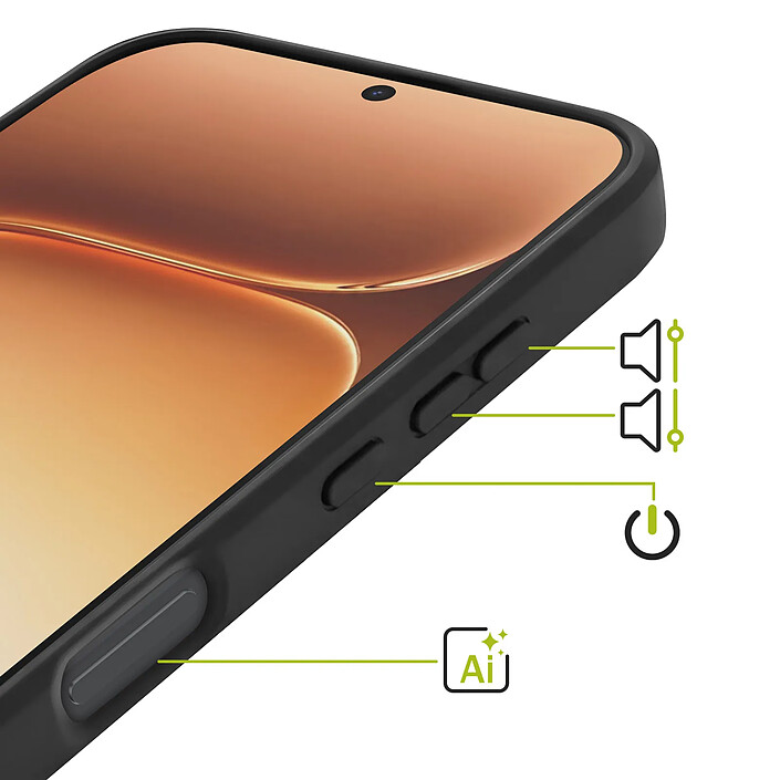 Acheter Mayaxess Coque pour Honor 600 Pro avec Cache Caméra Coulissante et Bague Magnétique Noir