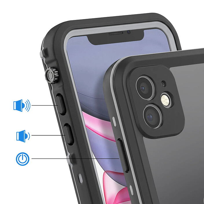 Avis Shellbox Coque Intégrale 360° pour iPhone 11 Étanche IP68 avec Protège Écran Noir