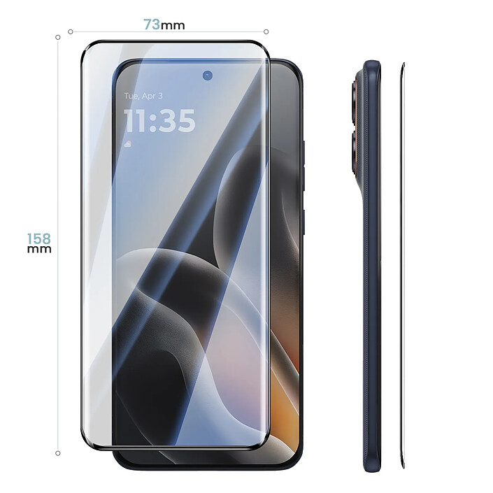 Avizar Protection d'Écran pour Motorola Edge 70 Fusion en Verre Trempé Incurvé pas cher