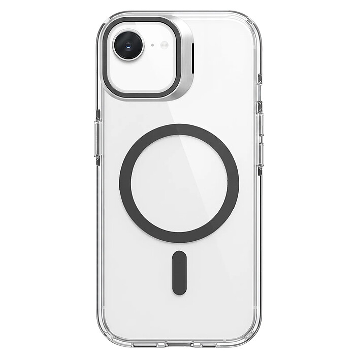 Zanaé Coque pour iPhone 16e Série Hooke MagSafe avec Cache Caméra Stand Noir