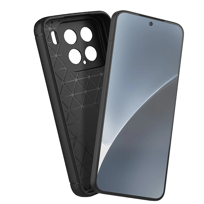 Avizar Coque pour Xiaomi 15 Texturé Effet Carbone en Silicone pas cher