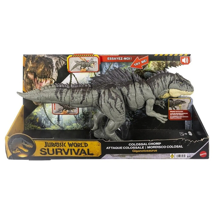 Jurassic World: Survival - Figurine Colossal Chomp Giganotosaurus 71 cm pas cher
