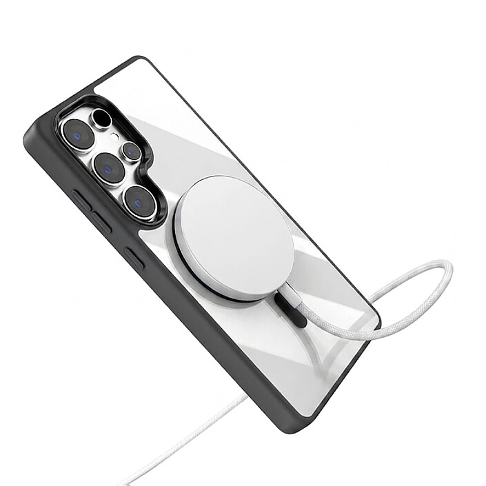 Acheter Jaym Coque Bumper pour Galaxy S26 Ultra compatible MagSafe avec Coins Renforcés Noir / Transparent
