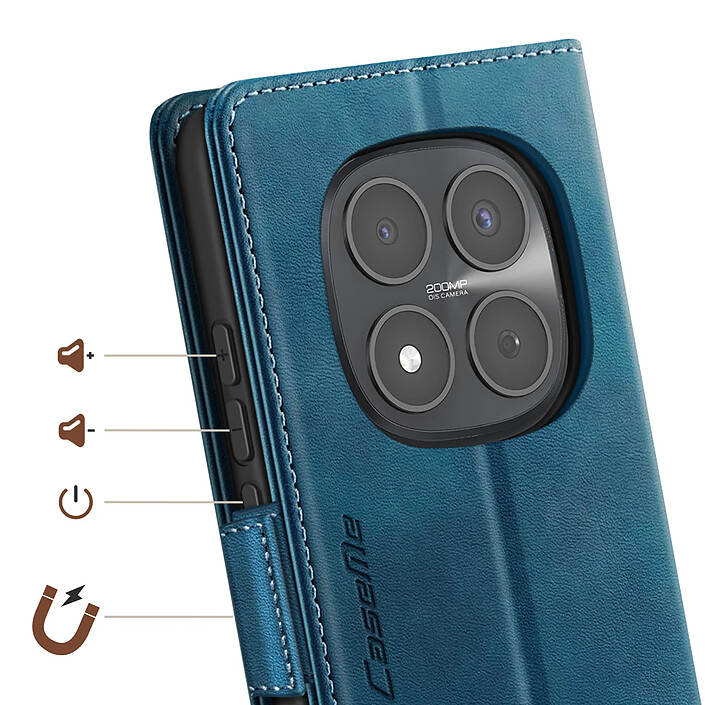 Acheter Avizar Étui Portefeuille Vintage pour Redmi Note 15 Pro 5G Collection CaseMe Anti-RFID
