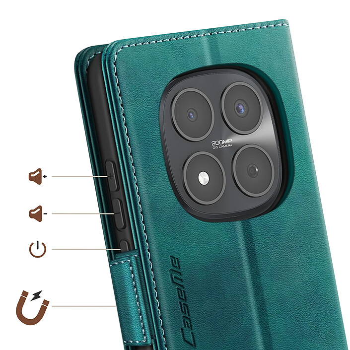 Acheter Avizar Étui Portefeuille Vintage pour Redmi Note 15 Pro 5G Collection CaseMe Anti-RFID
