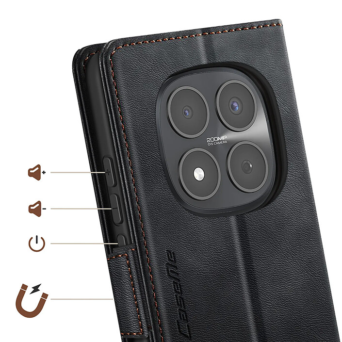 Acheter Avizar Étui Portefeuille Vintage pour Redmi Note 15 Pro 5G Collection CaseMe Anti-RFID