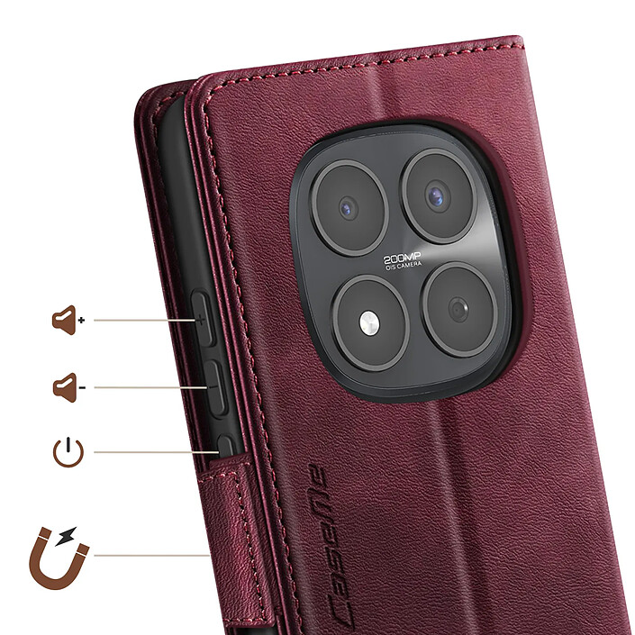 Acheter Avizar Étui Portefeuille Vintage pour Redmi Note 15 Pro 5G Collection CaseMe Anti-RFID