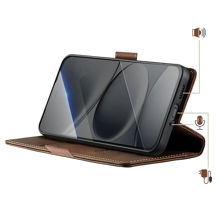 Avis Avizar Étui Portefeuille Vintage pour Redmi Note 15 Pro 5G Collection CaseMe Anti-RFID