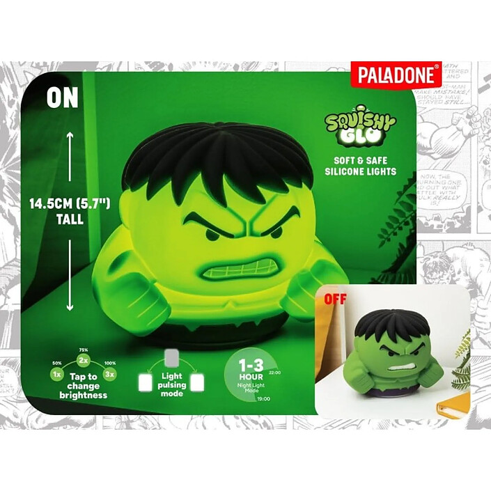 Avis Marvel Universe - Lampe SquishyGlo Hulk Rechargeable 15 cm
