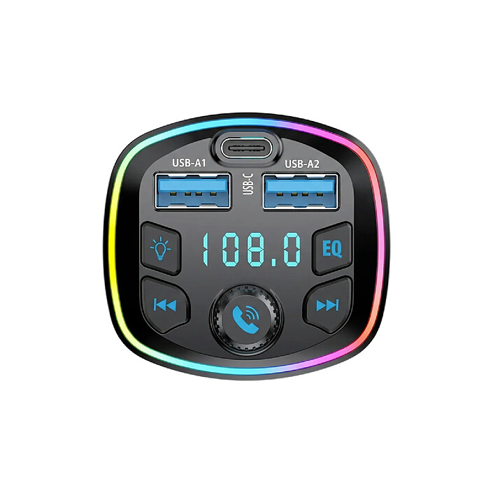 Acheter Forever Chargeur Voiture USB-C / 2 USB-A 20W avec Transmetteur FM Bluetooth et Micro-SD Noir