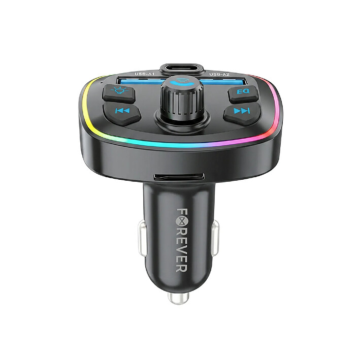 Avis Forever Chargeur Voiture USB-C / 2 USB-A 20W avec Transmetteur FM Bluetooth et Micro-SD Noir