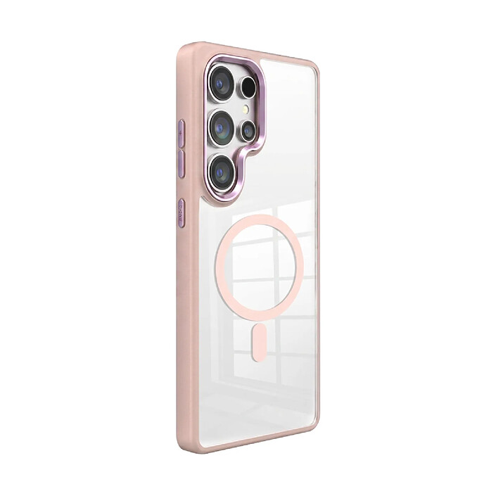 Jaym Coque Bumper pour Galaxy S26 Ultra compatible MagSafe avec Coins Renforcés Rose